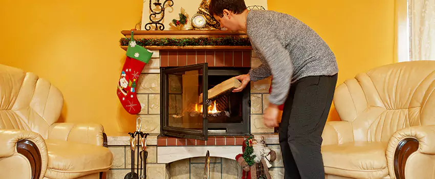 Rusted Metal Fireplace Restoration in Cary, Illinois