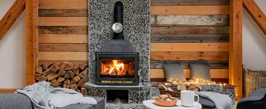Thelin Hearth Products Direct Vent Gas Stove Fireplace Inspection in Cary, Illinois